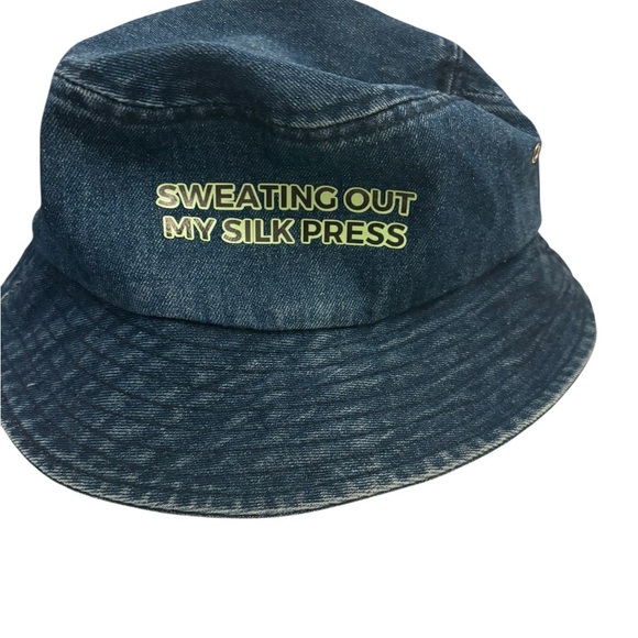 Embroidered Denim Bucket Hat - Picture 1 of 3